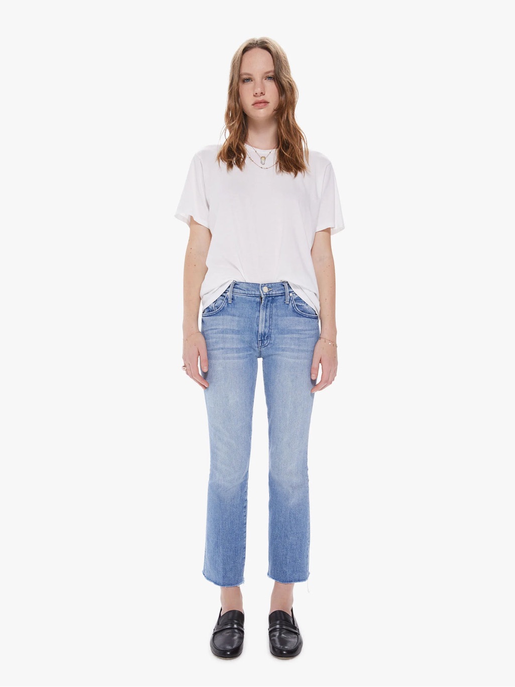 Mother Insider Ankle Fray Jeans Herbal Remedy Size 27